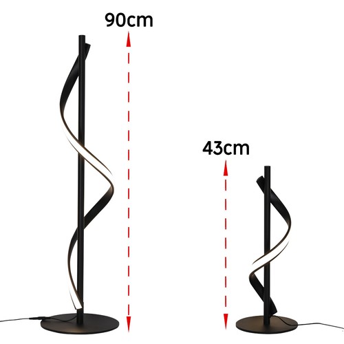 Led stehleuchte spiralform - led,