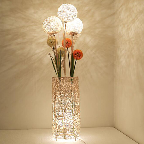 Stehlampe vintage rattan - stehlampe,