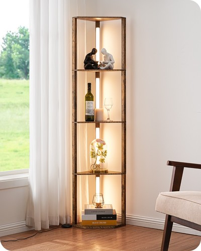 Stehlampe mit holz - stehlampe, 4